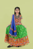 Banjara India Kutchi Emboidered Green Girls Chaniya Choli with Dupatta (KCC-RSGL) - Green (Copy)