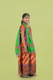 Banjara India Kutchi Embroidered Girls Chaniya Choli with Dupatta (KCC-BWR) - Orange