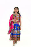 Banjara India Kutchi Emboidered Black Girls Chaniya Choli with Dupatta (KCC-RING) - Blue