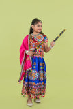 Banjara India Kutchi Emboidered Black Girls Chaniya Choli with Dupatta (KCC-RING) - Blue