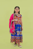 Banjara India Kutchi Emboidered Black Girls Chaniya Choli with Dupatta (KCC-RING) - Blue