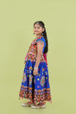 Banjara India Kutchi Emboidered Black Girls Chaniya Choli with Dupatta (KCC-RING) - Blue