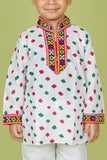 Banjara India Leheriya printed Kurta Set- KP-BDN-White