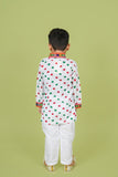 Banjara India Leheriya printed Kurta Set- KP-BDN-White