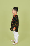 Banjara India Leheriya printed Kurta Set- KP-BDN-Black