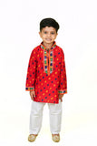 Banjara India Leheriya printed Kurta Set- KP-BDN-Red