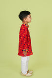 Banjara India Leheriya printed Kurta Set- KP-BDN-Red