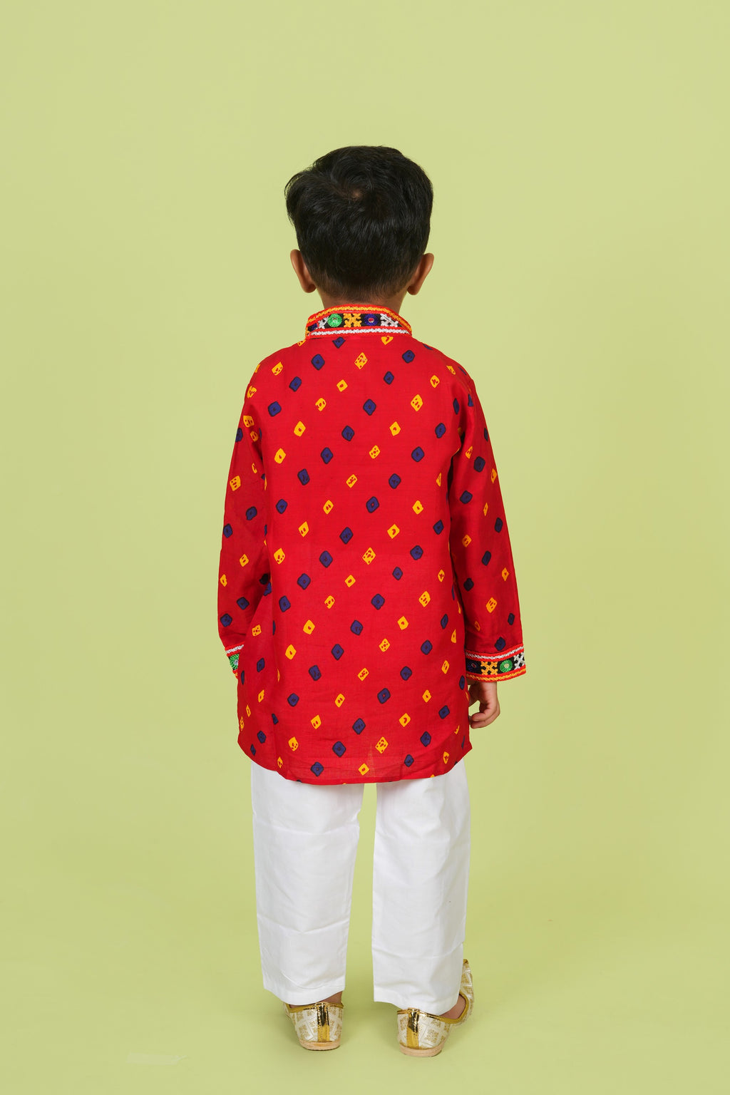 Banjara India Leheriya printed Kurta Set- KP-BDN-Red