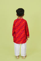 Banjara India Leheriya printed Kurta Set- KP-BDN-Red