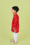 Banjara India Leheriya printed Kurta Set- KP-BDN-Red