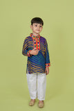 Banjara India Leheriya printed Kurta Set- KP-LHR-Blue