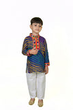 Banjara India Leheriya printed Kurta Set- KP-LHR-Blue