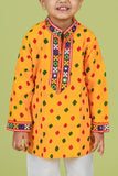 Banjara India Leheriya printed Kurta Set- KP-BDN-Yellow