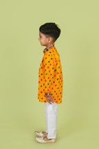 Banjara India Leheriya printed Kurta Set- KP-BDN-Yellow