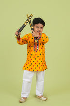 Banjara India Leheriya printed Kurta Set- KP-BDN-Yellow