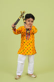 Banjara India Leheriya printed Kurta Set- KP-BDN-Yellow