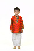 Banjara India Leheriya printed Kurta Set- KP-LHR-Orange