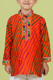 Banjara India Leheriya printed Kurta Set- KP-LHR-Orange