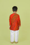Banjara India Leheriya printed Kurta Set- KP-LHR-Orange