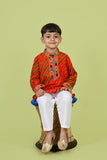 Banjara India Leheriya printed Kurta Set- KP-LHR-Orange