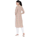 Banjara India FOREST Red Printed Straight Rayon Kurti