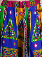 Banjara India Cotton Long Flair Aari Embroidery Kutch Work (Lehenga Choli) Chaniya Choli Set with Dupatta-(FSCC-PGY)Pink