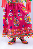 Banjara India Kutchi Emboidered Pink Girls Chaniya Choli with Dupatta (CC-RING) - Pink