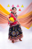 Banjara India Kutchi Emboidered Black Girls Chaniya Choli with Dupatta (CC-RING) - Black