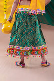 Banjara India Kutchi Emboidered Black Girls Chaniya Choli with Dupatta (CC1-RJS) - Green