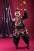 Banjara India Embroidered Kediya Dhoti Set For Boys KD-SELF_Black