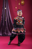 Banjara India Embroidered Kediya Dhoti Set For Boys KD-SELF_Black