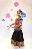 Banjara India Kutchi Emboidered Black Girls Chaniya Choli with Dupatta (CC1-WILD) - Black