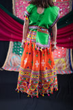 Banjara India Kutchi Emboidered Orange Girls Lehenga Choli with Dupatta (CC-BTTA) - Orange