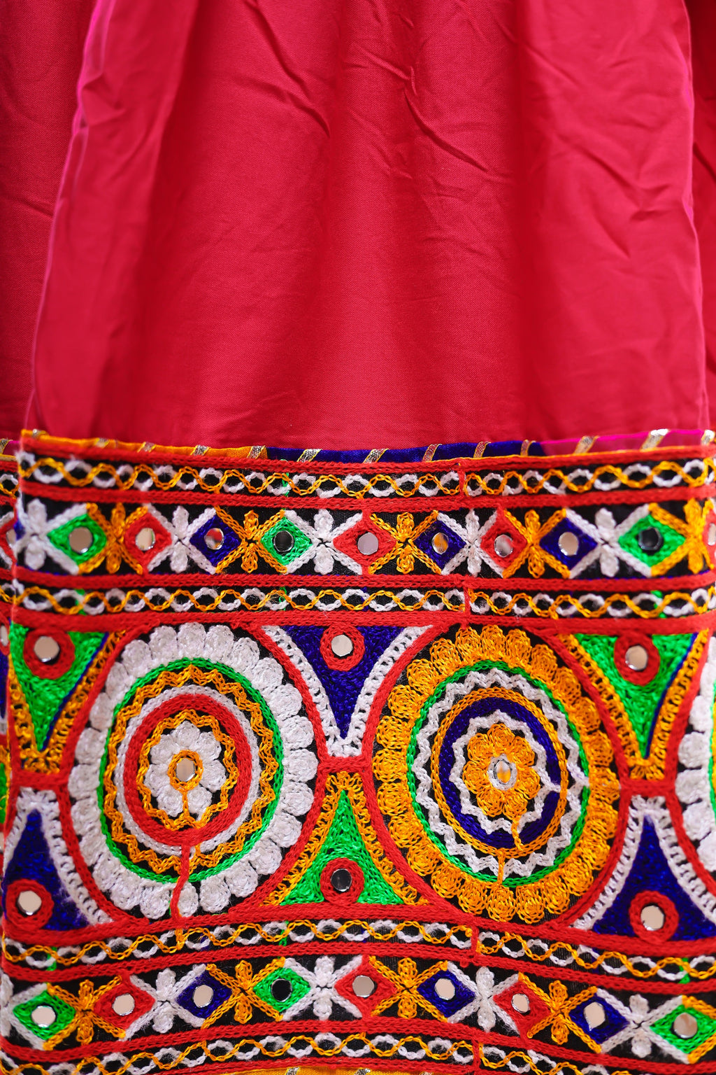 Banjara India Festive Wear Kutchwork Embroidered Girls Lehenga Choli Set with Dupatta (CC-CKKR) - Pink