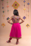 Banjara India Kutchi Emboidered Girls Dhoti Set (DHT-222) - Pink