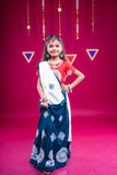 Banjara India Kutchi Embroidered Girls Chaniya Choli with Dupatta (CC-WHRK)-Teal
