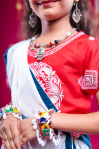 Banjara India Kutchi Embroidered Girls Chaniya Choli with Dupatta (CC-WHRK)-Teal