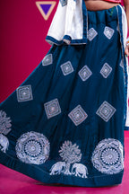 Banjara India Kutchi Embroidered Girls Chaniya Choli with Dupatta (CC-WHRK)-Teal