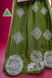 Banjara India Kutchi Embroidered Girls Chaniya Choli with Dupatta (CC-WHRK)-Green