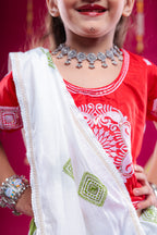 Banjara India Kutchi Embroidered Girls Chaniya Choli with Dupatta (CC-WHRK)-Green