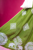 Banjara India Kutchi Embroidered Girls Chaniya Choli with Dupatta (CC-WHRK)-Green