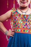 Banjara India Kutchi Emboidered Girls Dhoti Set (DHT-222) - Teal