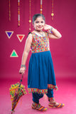 Banjara India Kutchi Emboidered Girls Dhoti Set (DHT-222) - Teal