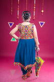 Banjara India Kutchi Emboidered Girls Dhoti Set (DHT-222) - Teal