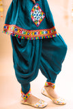 Banjara India Kutchi Embroidered Girls Dhoti Set (DHT-111) - Teal