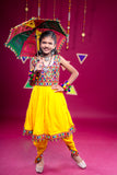 Banjara India Kutchi Embroidered Girls Dhoti Set (DHT-222) - Yellow
