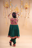 Banjara India Kutchi Emboidered Girls Dhoti Set (DHT-222) - Green