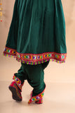 Banjara India Kutchi Emboidered Girls Dhoti Set (DHT-222) - Green