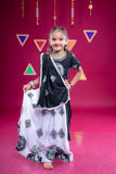 Banjara India Kutchi Embroidered Girls Chaniya Choli with Dupatta (CC-WHRK)-White