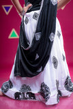 Banjara India Kutchi Embroidered Girls Chaniya Choli with Dupatta (CC-WHRK)-White